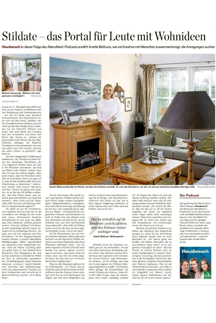 Großer Bericht im Abendblatt auf seit 9 am 8. Januar 2022