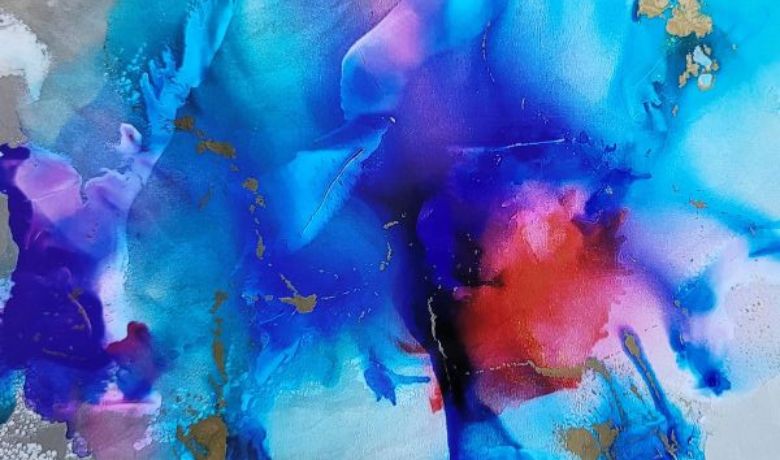 Abstrakt-intuitive Malerei unter Einsatz von Alkoholtinte - ein Bild von Marlies Maske