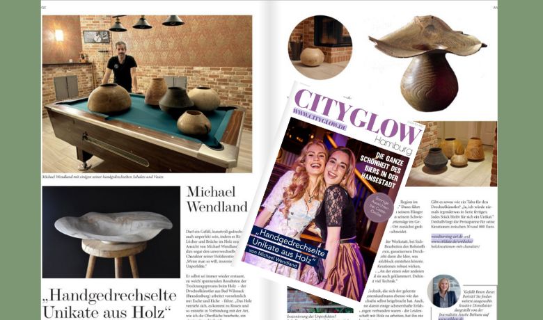 Doppelseitiges Porträt über Michael Wendland in der City Glow