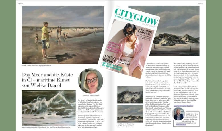 Wiebke Daniel ist mit ihren Meeresbildern in der Juli-Ausgabe der City Glow groß zu finden
