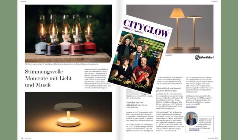 KooKoo mit MoriMori-Leuchten in der City Glow